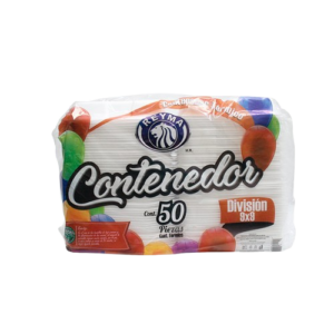 CONTENEDOR REYMA 9*9 C/DIVICION 2/100 PZ Y 8/25 PZAS