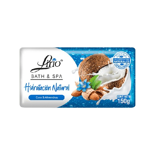 JABON LIRIO COCO Y ALMENDRAS EXH 12/4PZAS/150GR