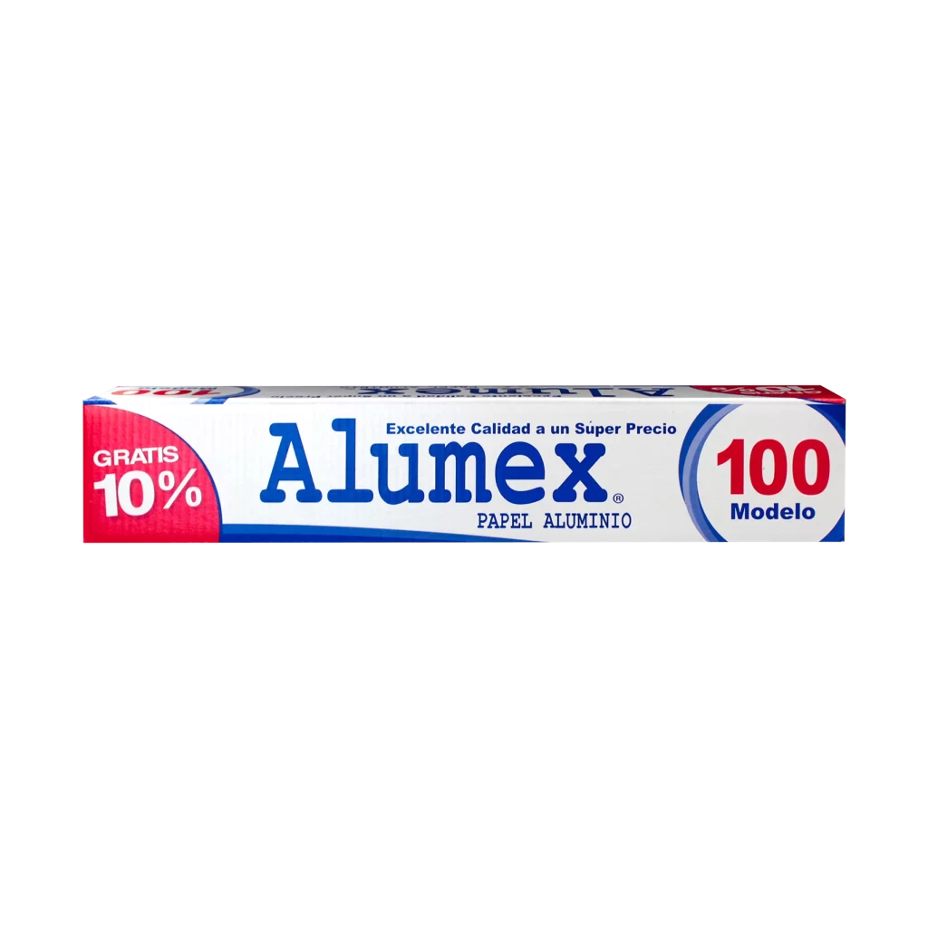 PAPEL ALUMINIO ALUMEX 12PZAS/100