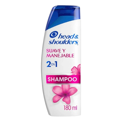 SHAMPOO HEAD & SHOULDERS 2EN1 SUAVE Y MANEJABLE 12/180ML