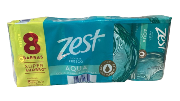 JABON ZEST AQUA VITAMINA E 72/135gr