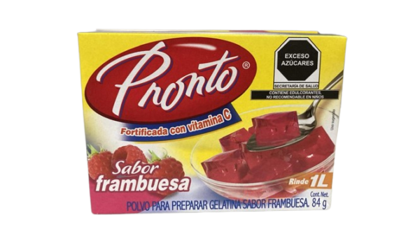 GELATINA PRONTO FRAMBUESA 24/84GR