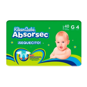 PAÑAL ABSORSEC GRANDE 4/40PZAS