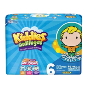 PAÑAL KIDDIES ANTIFUGAS EXTRA JUMBO E/6 4/40PZAS