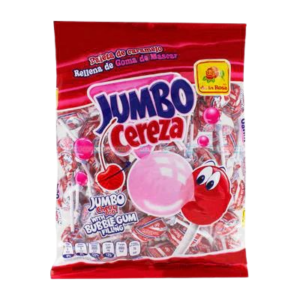 PALETA JUMBO CEREZA DE LA ROSA 12/50PZAS