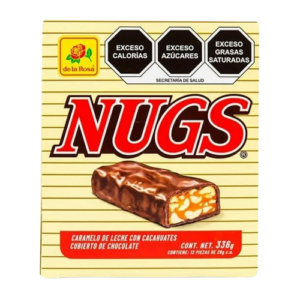 NUGS CHOCOLATE DE LA ROSA 24EXH/12PZAS/25GR