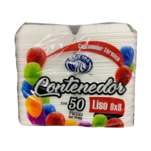 CONTENEDOR REYMA 8X8 LISO 4/50PZAS