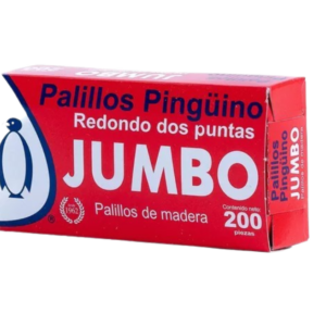 PALILLOS PINGUINOS JUMBO 10EXH/10/200PZAS