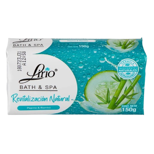 JABON LIRIO PEPINO Y BAMBU EXH 12/4 PZAS/150GR