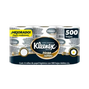 PAPEL HIGIENICO KLEENEX 500H 8EXH/6PZAS