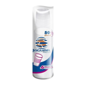 VASO PLASTICO #16 JAGUAR 20/50PZAS